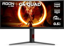 Monitor Gamer Curvo AOC AGON QUAD 34' Ultrawide WQHD 180Hz 0,5ms Base Ajustável U34G4C