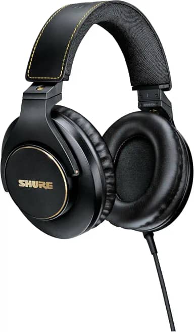 Shure SRH840A Fones de ouvido com fio para audição crítica e monitoramento, fone de ouvido profissional, resposta de frequência personalizada, som detalhado superior, design ajustável e dobrável