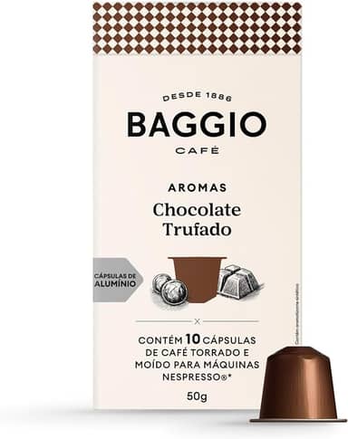 Baggio Café Cápsulas De Café Aroma Chocolate Trufado Compatível Com Nespresso Contém 10 Cápsulas