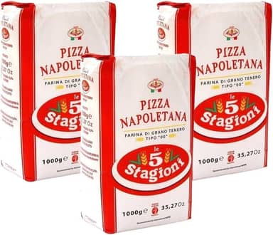 Farinha de trigo 00 Italiana Le 5 Stagioni - Napoletana Pack c/ 3