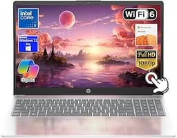 HP Laptop com tela sensível ao toque de 15,6 polegadas, Intel Core 5 120U, tela FHD (1920 x 1200), Wi-Fi 6, webcam, Windows 11 Pro Copilot, com Office 365 (16 GB de RAM | SSD PCIe de 1 TB)