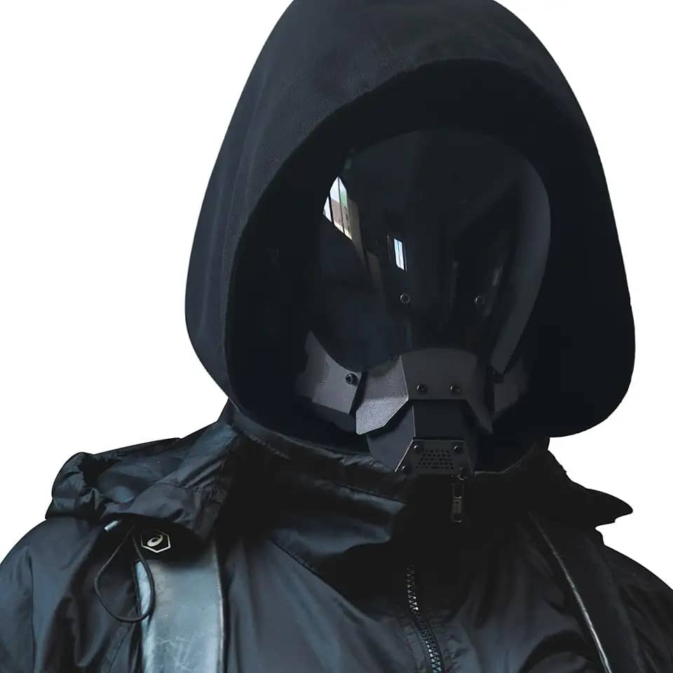 Guayma Airsoft Paintball Mask Tactical Full Face Cyberpunk Balaclava Mask For Halloween Cosplay Costume Movie Props
