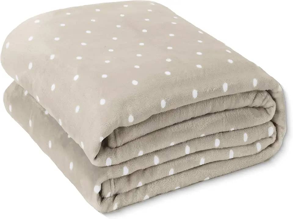 Mantinha Cobertor Casal Manta Microfibra Macia Tecido Aveludado - Toque de Pelúcia, Leve e Aconchegante, Não Amassa, Hipoalergênica - FV Enxovais (Caqui, Casal, Poá)