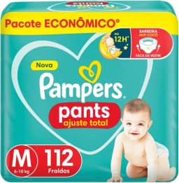 Fralda Pampers Pants Ajuste Total Tamanho M 112 Unidades