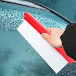 GLOHOO Rodo de carro lâmina de água flexível T-Bar de 30,5 cm, rodo de silicone de água de secagem de carro para carro, para-brisa, vidro, janela, espelho, banheiro (vermelho)