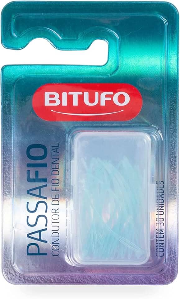 Bitufo Condutor De Fita E Fio Dental Passa Fio 30 Unidades
