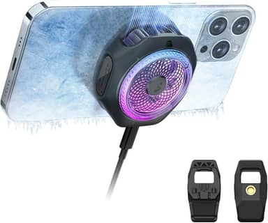 Black Shark Cooler Magnético Para Celular 4Pro, Ventilador De Resfriamento Rgb Portátil, Radiador Com Alça Removível, Controle Temperatura Inteligente Controlado Por Aplicativo Iphone Magsafe Series