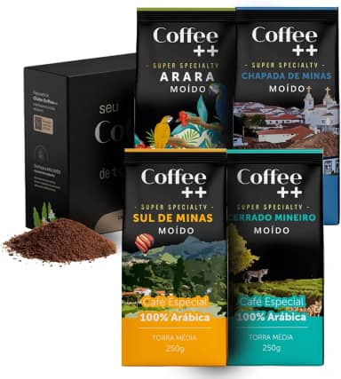 Kit 4 Pacotes Café Especial Torrado e Moído Coffee Mais Fazendas E Arara