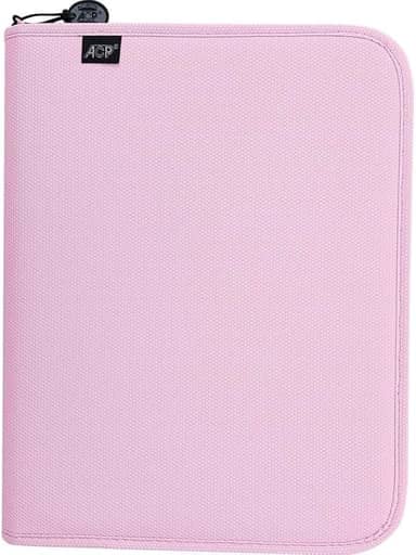 Fichário Escolar, Sweet, com Zíper, Rosa com Estojo + Divisórias, 96 Folhas, ACP