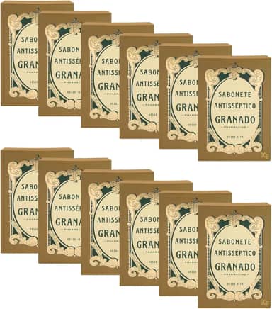 Granado Sabonete Antisséptico, Natural, 90g, 12 unidades