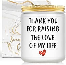 AREOK Presentes para sogra Presentes da nora - Presentes de aniversário de Natal para sogra do genro, melhores presentes de sogra do futuro, presentes de feriado de mãe para namorados, vela de soja de lavanda