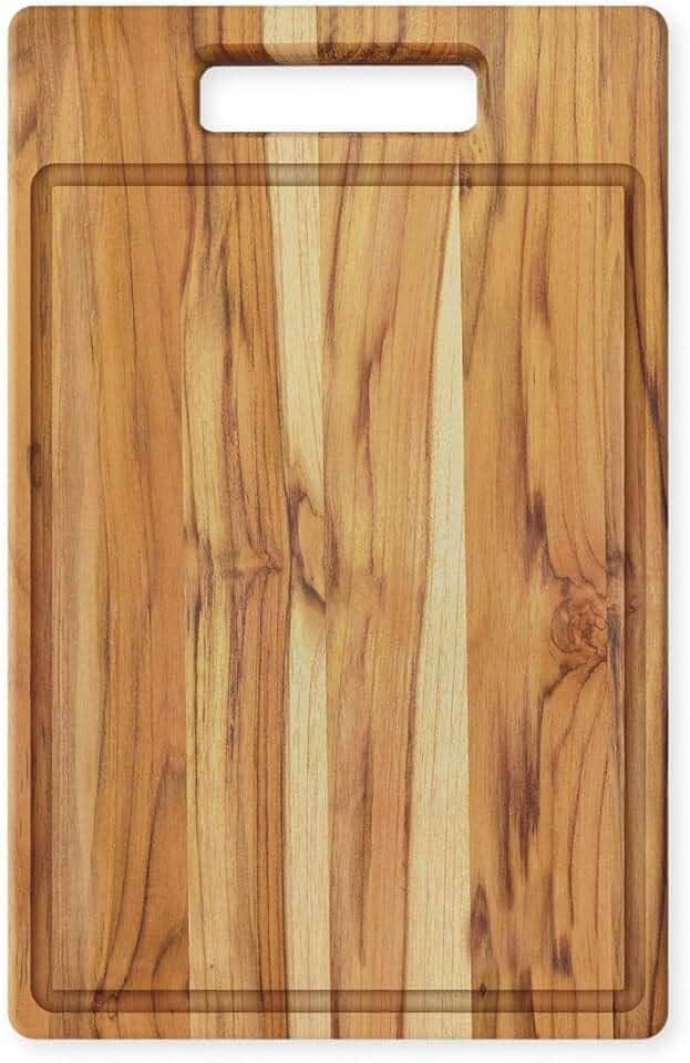 Tábua Madeira Teca c/Canaleta 39 x 25 cm, Stolf