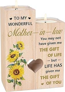 Presente de sogra, castiçal - presentes para sogra, presentes de aniversário de Natal para o dia das mães para sogra, presentes de mãe do noivo