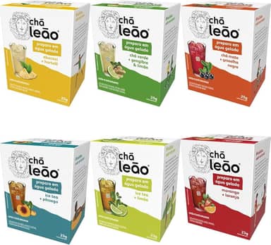 Combo Leão Preparo Em Água Gelada 6 Chás