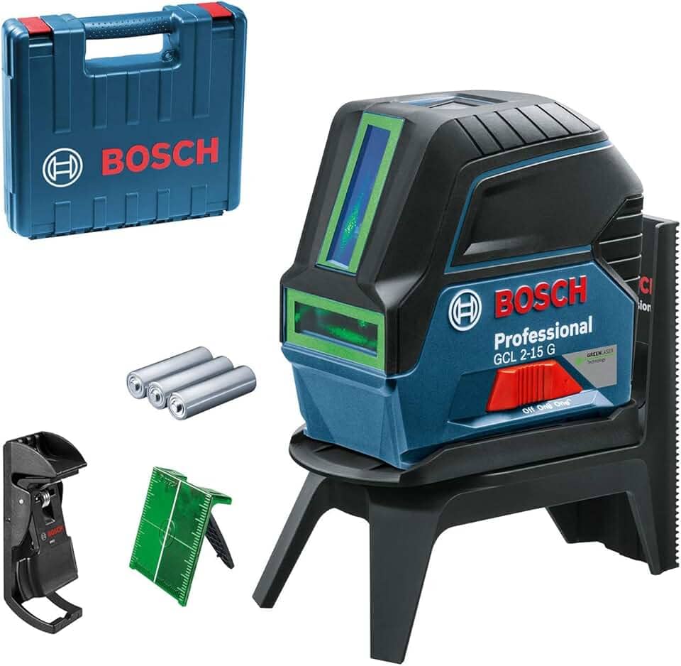 Nível Laser verde Bosch GCL 2-15 G 15m com pontos de prumo