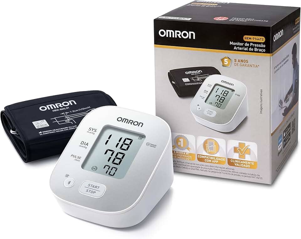 OMRON Monitor de Pressão Arterial de Braço HEM-7144T2