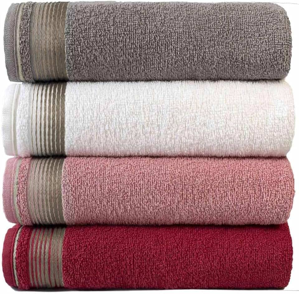 Kit Com 4 Toalhas Banhão Gigante Alta Absorção Sublime 70x150cm - KIT 4 (Gris/Branco/Rosa/Terracota)