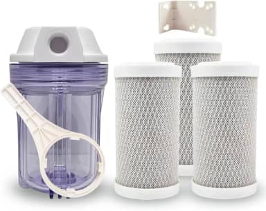 Filtro De Água Para Chuveiro Carvão Ativado 3 Refis Completo Cor Transparente