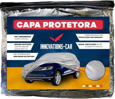 Capa Para Cobrir Carro Forrada 100% Impermeável Anti-uv (M)