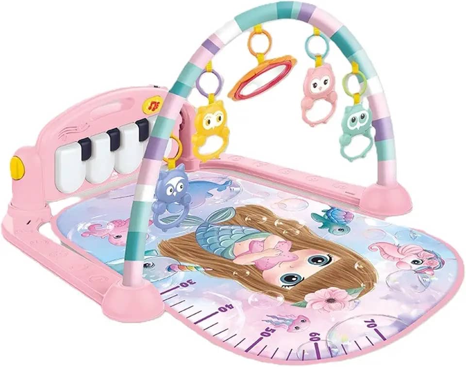Tapete Ginásio Musical bebê Interativo Infantil Rosa - Sereia