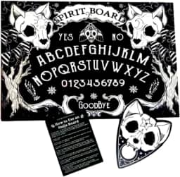 Halloween Spirit Calling Gothic Design Ouija Board Game for Spirit Hunt with Planchette and Detailed Instruction