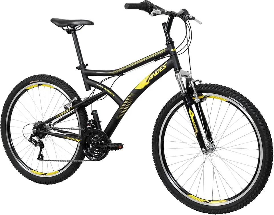 Caloi Bicicleta Andes, Aro 26, Câmbio 21 Velocidades, Preta