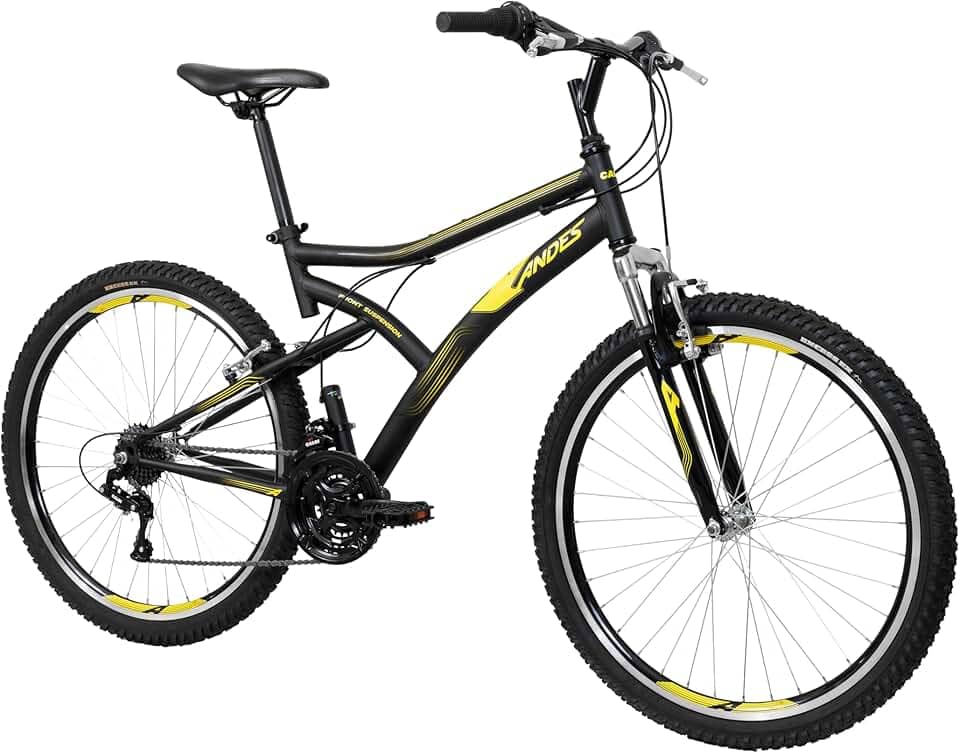 Caloi Bicicleta Andes, Aro 26, Câmbio 21 Velocidades, Preta
