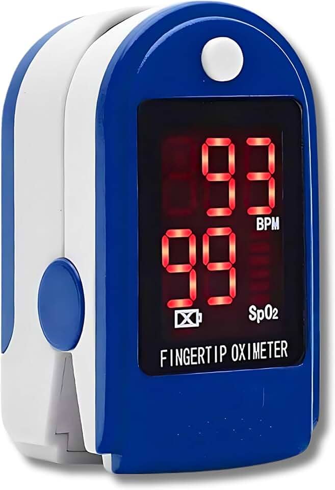 Oxímetro Digital Medidor Pulsação e Saturação de Oxigênio no Sangue Pulso Pilha Portátil