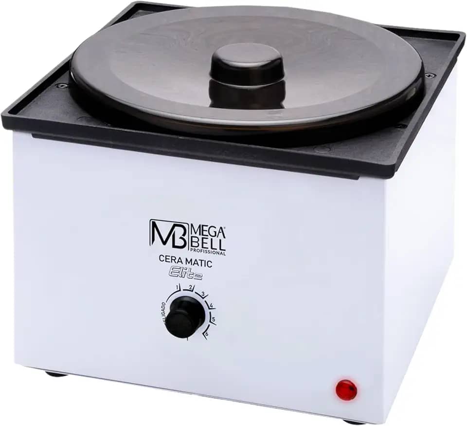 Mega Bell, Panela aquecedora de cera para depilação, Termocera, Cera-Matic Elite, Sem refil, Bivolt, 2,5kg, Branca