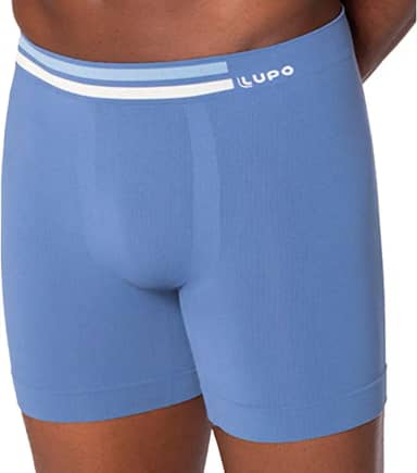 Cueca Long Leg Boxer Sem Costura Lupo Microfibra Masculina Antiassadura Alongada Ciclista Esportiva