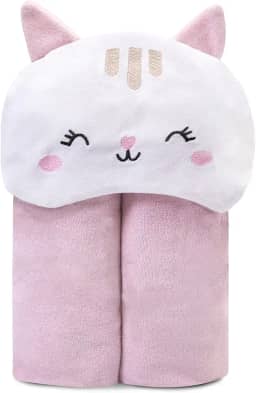 Papi Toalha De Banho Mami Bichus Forrada Com Capuz Bordado Rosa 90Cmx80Cm 01