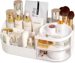 Organizador de Cosméticos Multifuncional com Gavetas – Acrílico Transparente Premium para Maquiagem e Acessórios - Cor Sortida