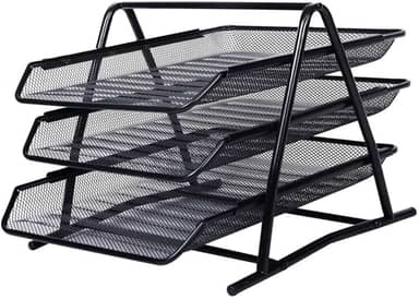 Caixa de Correspondência, Organizador de Mesa, Tripla, Metal, Gv Office, 9205