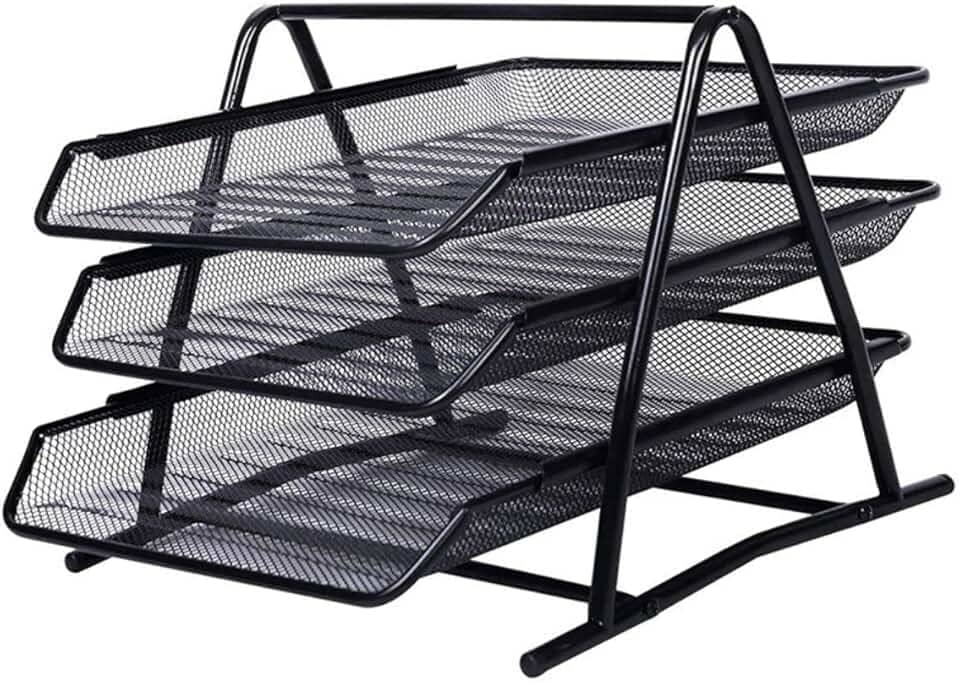 Caixa de Correspondência, Organizador de Mesa, Tripla, Metal, Gv Office, 9205