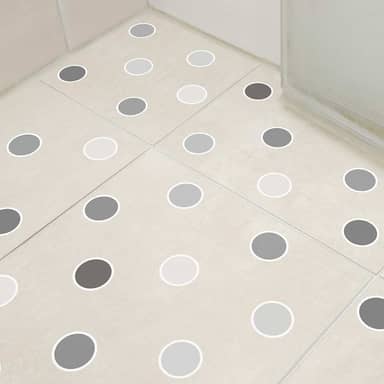 Adesivo Piso Banheiro Antiderrapante Bolinhas em Cinza 14un