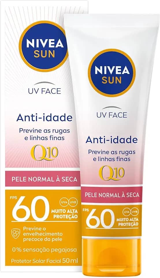 NIVEA SUN Protetor Solar UV Face Q10 Anti-Idade FPS 60 50ml