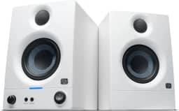 PreSonus Monitores de estúdio Eris 3.5 (brancos), par — alto-falantes de estante alimentados por 8,9 cm, estéreo, computador de mesa, produção de música de campo próximo, gravação de mixagem de áudio
