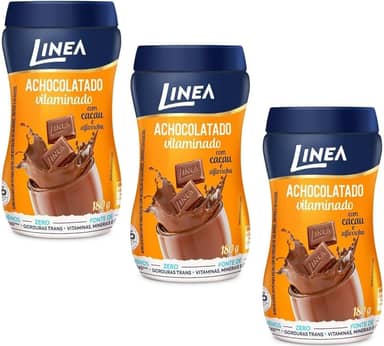 Achocolatado Em Po Zero Acucar 180G Linea - Kit 3 Unidades