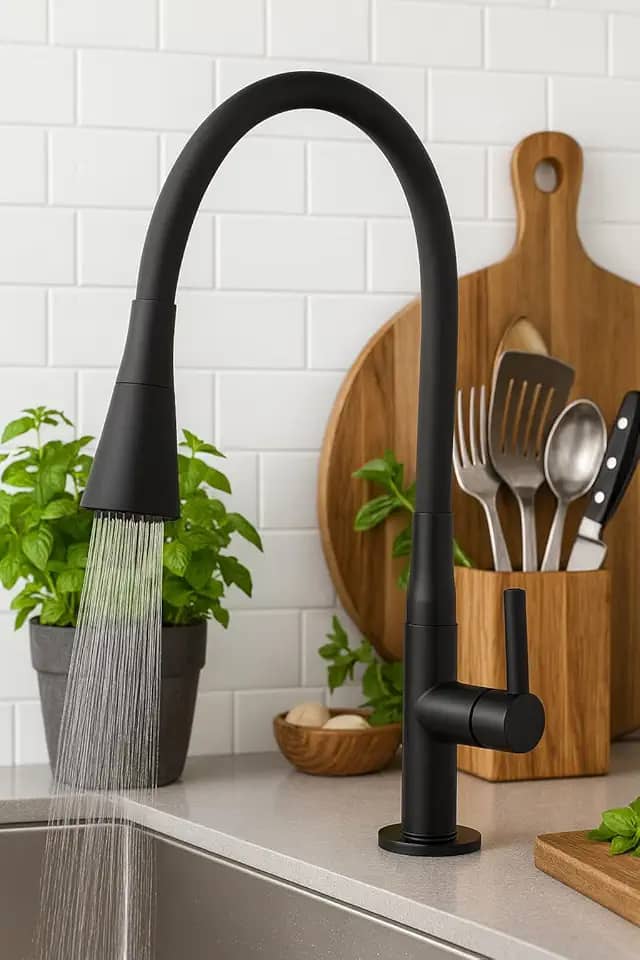 Torneira de Cozinha Gourmet com Mangueira Flexível e Duas Funções de Jato – Para Bancada