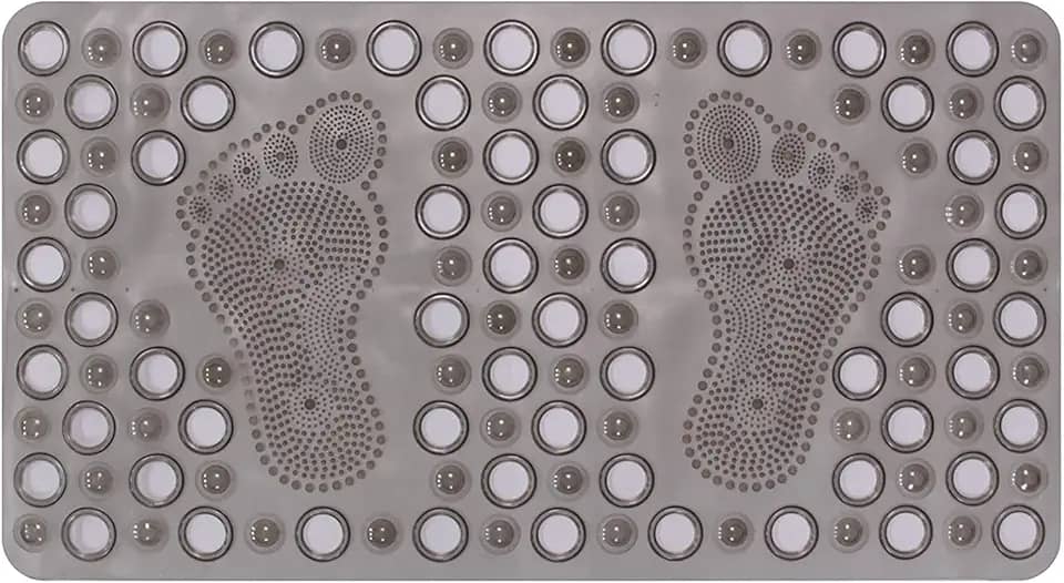 TAPETE DE BOX AQUA RETANGULAR 66X36CM FUME 6636R