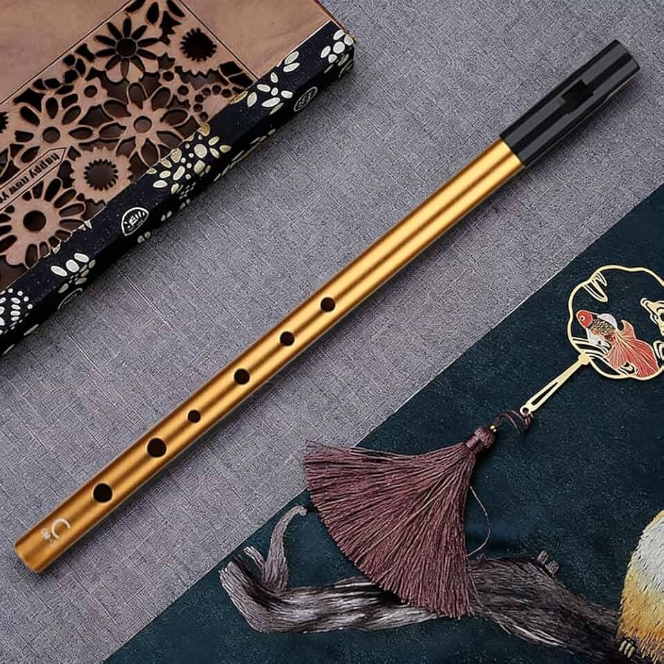 Instrumento musical feito à mão para flauta folclórica flauta longitudinal irlandesa flauta longitudinal artesanal, recomendado para iniciantes, inclui um manual de aprendizado - marrom