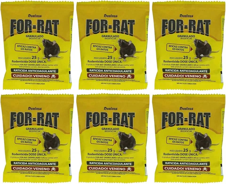 Kit 6 Und Straik Isca Mata-Ratos Sachês 25g