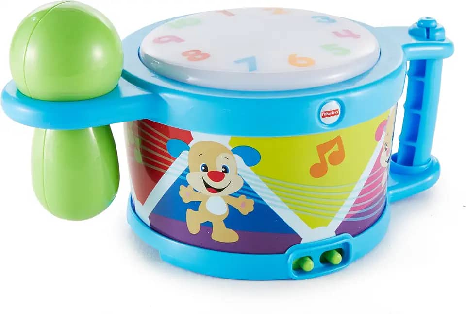 Fisher-Price Aprender e Brincar Brinquedo para Bebês Tambor para crianças a partir de 6 meses