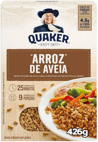 Arroz de Aveia Grãos Integral Quaker Caixa 426g