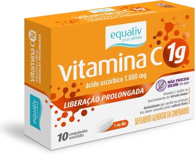 Equaliv Vitamina C 1g - Suplemento de Liberação Prolongada - 30 Comprimidos