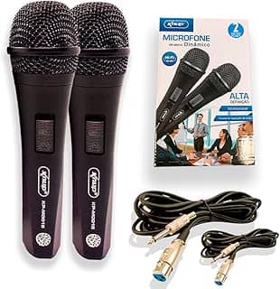 Microfone Com Fio Duplo Profissional Modelo KP-M0015