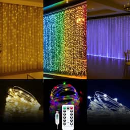 Cortina 300 Led 3x3m USB Colorido RGB 8 Modos USB Temporizador LuvinCo