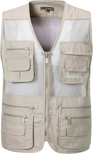 Colete de pesca masculino sem mangas, para fotografia, colete de secagem rápida, leve, de malha, colete de caça, colete de pesca