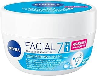 NIVEA Creme Facial Nutritivo 100g - Sua fórmula à base de água, Karité e Vitaminas hidrata por 30h sem deixar a pele oleosa, além de ser um ótimo primer