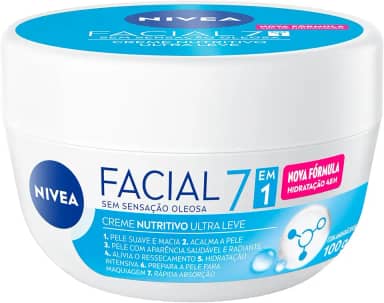 NIVEA Creme Facial Nutritivo 100g - Sua fórmula à base de água, Karité e Vitaminas hidrata por 30h sem deixar a pele oleosa, além de ser um ótimo primer